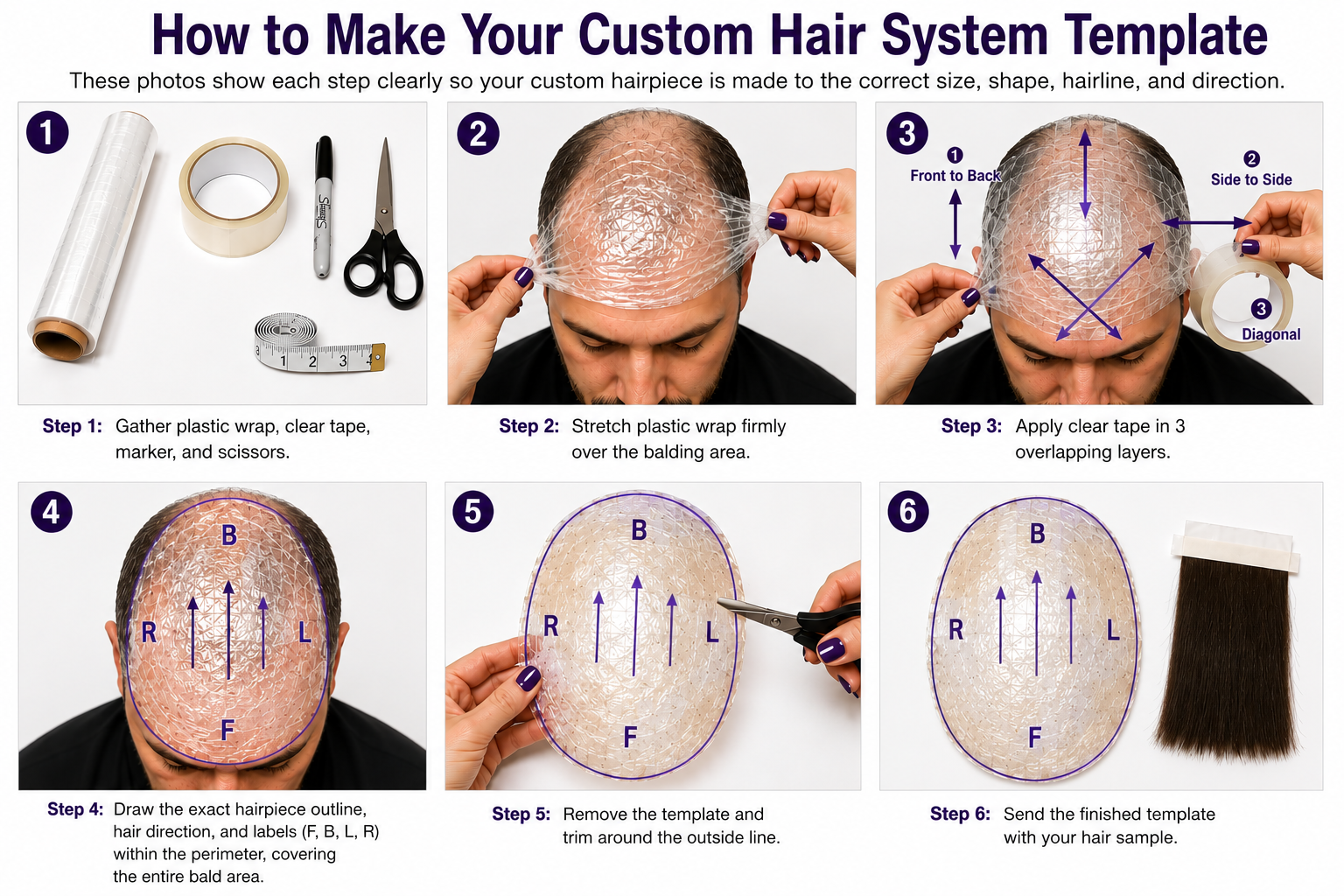 How to make your custom hair system tape template